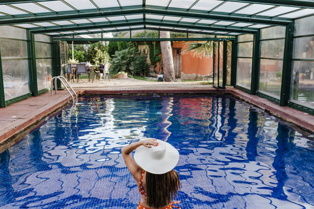 bavette d’un abri de piscine