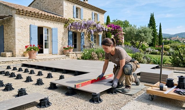 terrasse sur plots